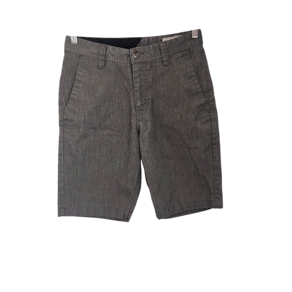 Volcom Shorts Vmonty Stretch Chino Skater Surf Flat Front Mens Sz 28‎ Gray